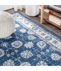 MODERN PERSIAN Area Rug Modern Vintage Moroccan Traditional Navy/Light Grey 3 ft. x 5 ft. Area Rug