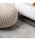 MODERN PERSIAN Area Rug Modern Vintage Moroccan Traditional Light Gray 5' Square Area Rug