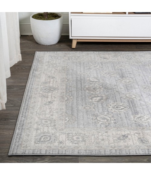 MODERN PERSIAN Area Rug Modern Vintage Moroccan Traditional Light Gray 8 ft. x 10 ft. Area Rug