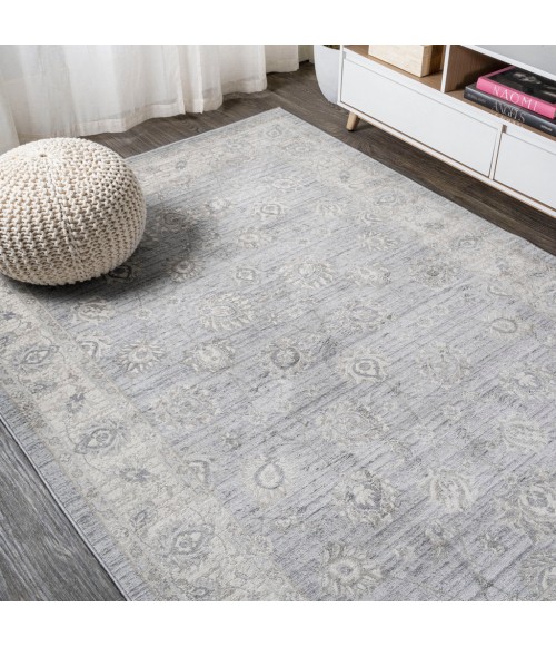 MODERN PERSIAN Area Rug Modern Vintage Moroccan Traditional Light Gray 8 ft. x 10 ft. Area Rug