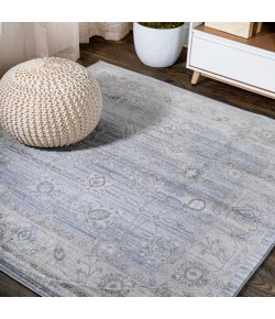 Jonathany Modern Persian MDP101B Light Gray Area Rug 5 ft. X 5 ft. Square