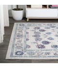 MODERN PERSIAN Area Rug Modern Vintage Moroccan Traditional Ivory/Blue/Red 4 ft. x 6 ft. Area Rug