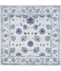 MODERN PERSIAN Area Rug Modern Vintage Moroccan Traditional Ivory/Blue/Red 5' Square Area Rug
