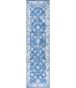 Jonathany Modern Persian MDP101E Blue/Ivory Area Rug 2 ft. 2 in. X 10 ft. Runner