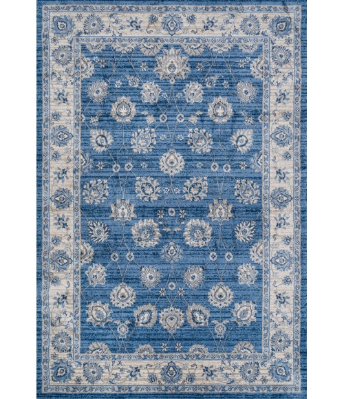 MODERN PERSIAN Area Rug Modern Vintage Moroccan Traditional Blue/Ivory 4 ft. x 6 ft. Area Rug