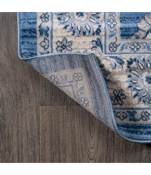 MODERN PERSIAN Area Rug Modern Vintage Moroccan Traditional Blue/Ivory 4 ft. x 6 ft. Area Rug