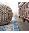MODERN PERSIAN Area Rug Modern Vintage Moroccan Traditional Blue/Ivory 2 ft. x 10 ft. Runner Rug