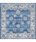 MODERN PERSIAN Area Rug Modern Vintage Moroccan Traditional Blue/Ivory 5' Square Area Rug