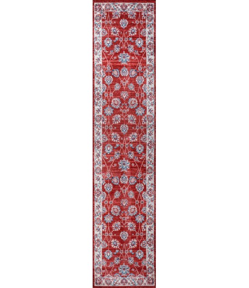MODERN PERSIAN Area Rug Modern Vintage Moroccan Traditional Red/Ivory 2 ft. x 8 ft. Runner Rug