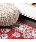 MODERN PERSIAN Area Rug Modern Vintage Moroccan Traditional Red/Ivory 2 ft. x 8 ft. Runner Rug