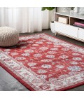 MODERN PERSIAN Area Rug Modern Vintage Moroccan Traditional Red/Ivory 8 ft. x 10 ft. Area Rug