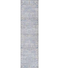 Jonathany Modern Persian MDP101G Gray/Blue Area Rug 2 ft. 3 in. X 8 ft. Runner