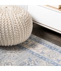 MODERN PERSIAN Area Rug Modern Vintage Moroccan Traditional Gray/Blue 6' Round Area Rug