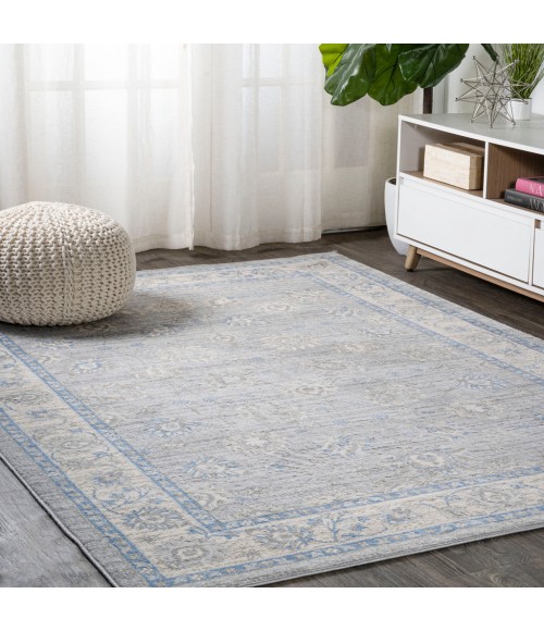 MODERN PERSIAN Area Rug Modern Vintage Moroccan Traditional Gray/Blue 8 ft. x 10 ft. Area Rug