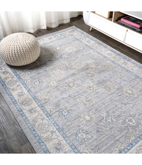 MODERN PERSIAN Area Rug Modern Vintage Moroccan Traditional Gray/Blue 8 ft. x 10 ft. Area Rug