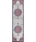 MODERN PERSIAN Area Rug Modern Vintage Medallion Navy/Red 2 ft. x 8 ft. Runner Rug