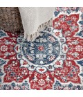 MODERN PERSIAN Area Rug Modern Vintage Medallion Navy/Red 5 ft. x 8 ft. Area Rug