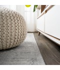 MODERN PERSIAN Area Rug Modern Vintage Moroccan Medallion Light Gray 5' Round Area Rug