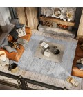 MODERN PERSIAN Area Rug Modern Vintage Moroccan Medallion Light Gray 4 ft. x 6 ft. Area Rug