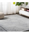 MODERN PERSIAN Area Rug Modern Vintage Moroccan Medallion Light Gray 4 ft. x 6 ft. Area Rug