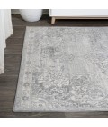 MODERN PERSIAN Area Rug Modern Vintage Moroccan Medallion Light Gray 4 ft. x 6 ft. Area Rug