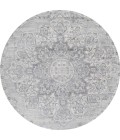MODERN PERSIAN Area Rug Modern Vintage Moroccan Medallion Light Gray 5' Round Area Rug