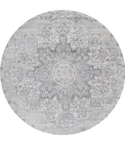 Jonathany Modern Persian MDP103B Light Gray Area Rug 5 ft. X 5 ft. Round