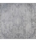 MODERN PERSIAN Area Rug Modern Vintage Moroccan Medallion Light Gray 5' Square Area Rug