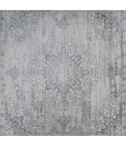 Jonathany Modern Persian MDP103B Light Gray Area Rug 5 ft. X 5 ft. Square