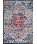MODERN PERSIAN Area Rug Modern Vintage Medallion Red/Navy 3 ft. x 5 ft. Area Rug