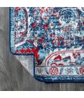 MODERN PERSIAN Area Rug Modern Vintage Medallion Red/Navy 3 ft. x 5 ft. Area Rug