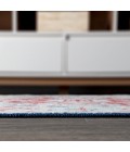 MODERN PERSIAN Area Rug Modern Vintage Medallion Red/Navy 3 ft. x 5 ft. Area Rug