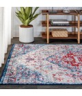 MODERN PERSIAN Area Rug Modern Vintage Medallion Red/Navy 3 ft. x 5 ft. Area Rug