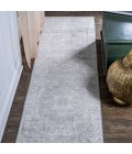 MODERN PERSIAN Area Rug Modern Vintage Medallion Gray 2 ft. x 10 ft. Runner Rug