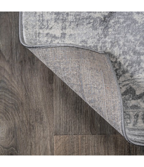 MODERN PERSIAN Area Rug Modern Vintage Medallion Gray 3 ft. x 5 ft. Area Rug