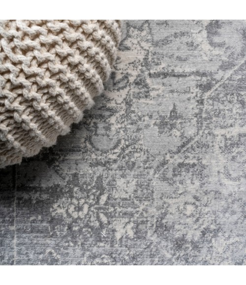MODERN PERSIAN Area Rug Modern Vintage Medallion Gray 3 ft. x 5 ft. Area Rug