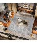 MODERN PERSIAN Area Rug Modern Vintage Medallion Gray 3 ft. x 5 ft. Area Rug