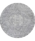 Modern  Vintage Medallion Gray 5' Round Area Rug