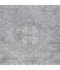 MODERN PERSIAN Area Rug Modern Vintage Medallion Gray 5' Square Area Rug