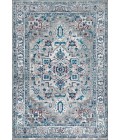 MODERN PERSIAN Area Rug Modern Vintage Medallion Light Grey/Blue 3 ft. x 5 ft. Area Rug