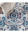 MODERN PERSIAN Area Rug Modern Vintage Medallion Light Grey/Blue 3 ft. x 5 ft. Area Rug