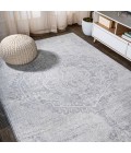 MODERN PERSIAN Area Rug Modern Vintage Medallion Gray/Ivory 8 ft. x 10 ft. Area Rug