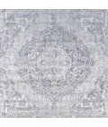 MODERN PERSIAN Area Rug Modern Vintage Medallion Gray/Ivory 5' Square Area Rug