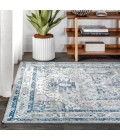 MODERN PERSIAN Area Rug Modern Vintage Medallion Grey/Blue 3 ft. x 5 ft. Area Rug