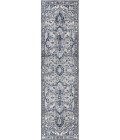 MODERN PERSIAN Area Rug Modern Vintage Medallion Light Grey/Navy 2 ft. x 8 ft. Runner Rug