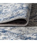 MODERN PERSIAN Area Rug Modern Vintage Medallion Light Grey/Navy 8 ft. x 10 ft. Area Rug