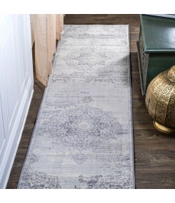 Jonathany Modern Persian MDP106C Light Gray/Ivory Area Rug 2 ft. 3 in. X 8 ft. Runner