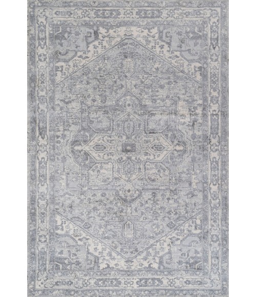 MODERN PERSIAN Area Rug Modern Vintage Medallion Light Gray/Ivory 3 ft. x 5 ft. Area Rug