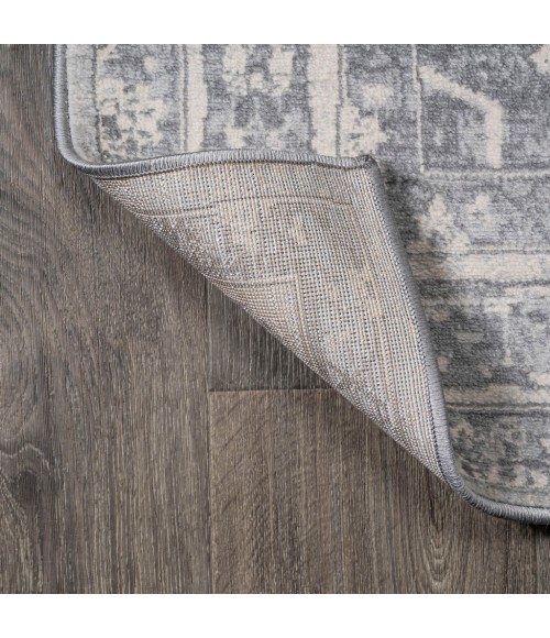 MODERN PERSIAN Area Rug Modern Vintage Medallion Light Gray/Ivory 3 ft. x 5 ft. Area Rug
