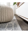 MODERN PERSIAN Area Rug Modern Vintage Medallion Light Gray/Ivory 2 ft. x 8 ft. Runner Rug